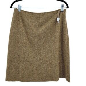 Vtg Deadstock Tahari 100% Wool Twee Aline Skirt Sz 12P Old Money Career Academia